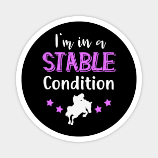 I'm in a stable Condition Equestrian Magnet